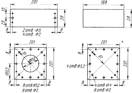 Эскизы панелей для изготовления среднечастотного корпуса