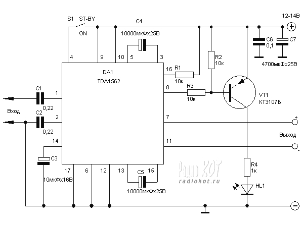 Другой вариант включения TDA1562