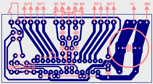 Печатная плата усилителя мощности на TDA7384, TDA7386, TDA7560