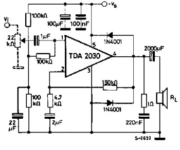 Схема включения TDA2030