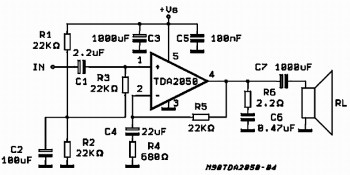 Схема включения TDA2050