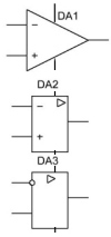 Обозначение операционного усилителя на принципиальной схеме