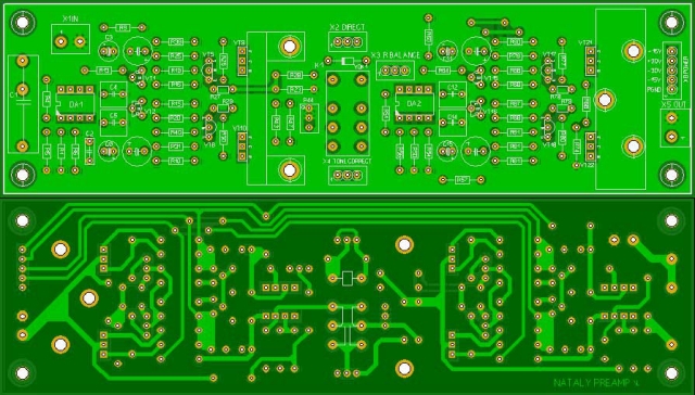 Печатная плата усилителя Nataly