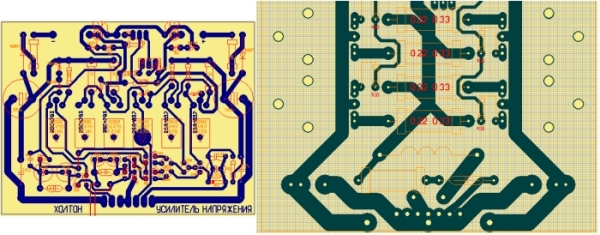 Печатная плата усилителя мощности ЗЧ Эрика Холтона