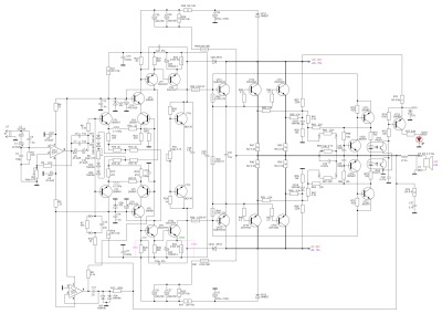 Принципиальная схема усилителя мощности после всех внесенных изменений