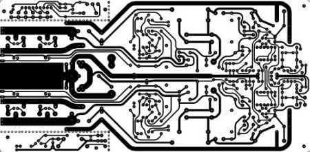 Чертеж печатной платы финальной версии высококачественного усилителя мощности