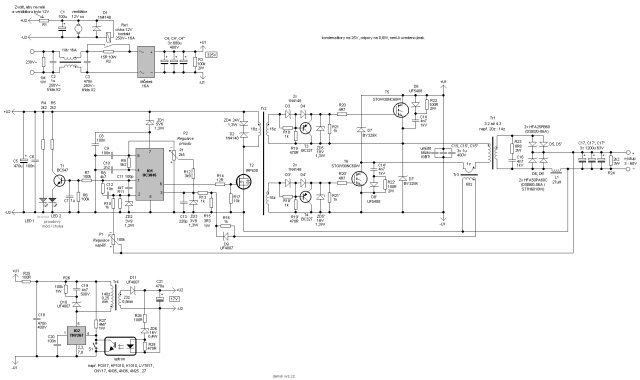Схема сварочного аппарата с ограничением выходного напряжения и стабилизацией тока
