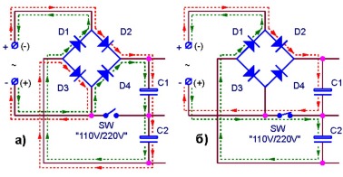 Принцип действия переключателя 110/220В