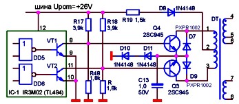 Согласующий каскад импульсного блока питания KYP-150W