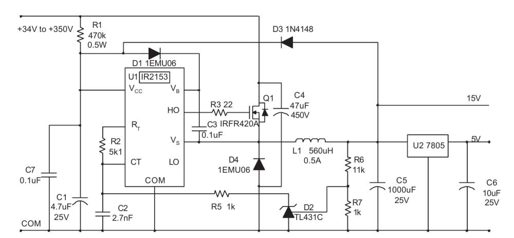 Стабилизатор напряжения на IR2155